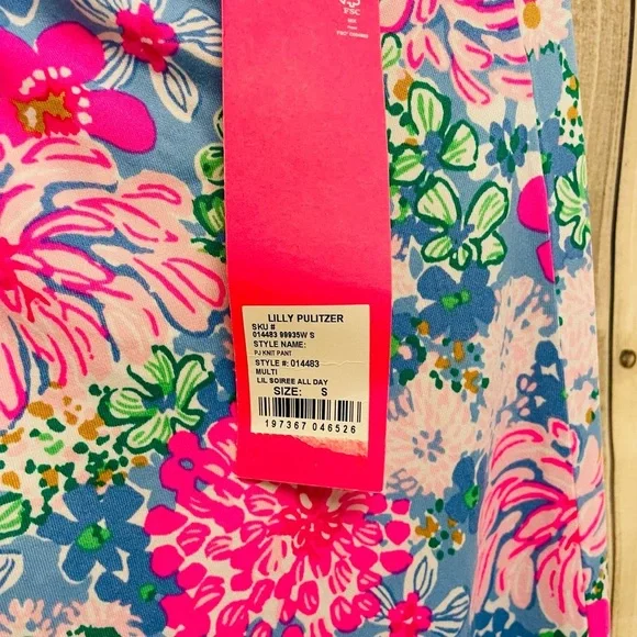 PJ KNIT BUTTON-UP TOP and PANTS MULTI LIL SOIREE ALL DAY Size S XS - Picture 4 of 7